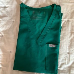 Hunter green caterina top